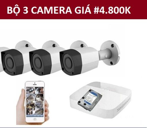 Muốn gắn 3 camera thì tốn chi phí khoảng bao nhiêu ?