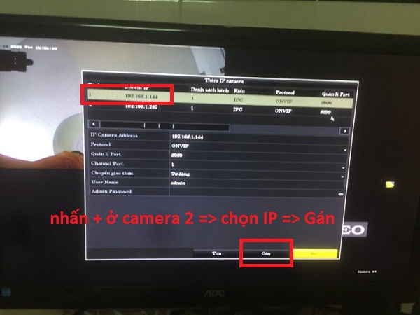 Cách Gán camera IP vào đầu ghi Hikvision có dây