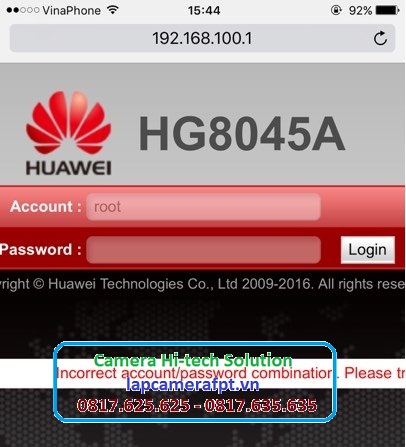 cài đặt modem VNPT Huawei HG8045A