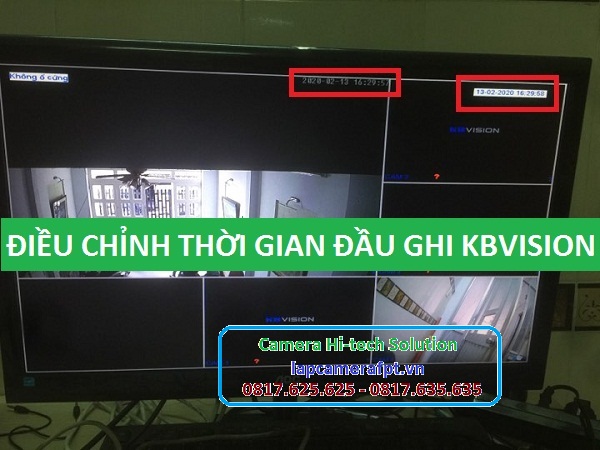 Cách điều chỉnh thời gian trên đầu ghi camera KBvision