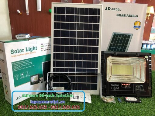 Đèn Pha năng lượng mặt trời JD-8200L công suất 200W