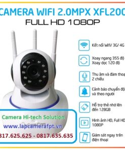 Camera Ip Wifi Carecam XFL-200 chuẩn 1080P với 3 ăng ten
