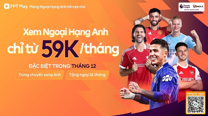 Giá xem ngoại hạng Anh giảm mạnh khi phát trên Fpt play
